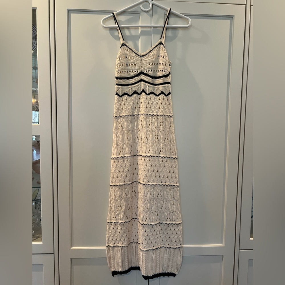 Commense Black and White Maxi Dress